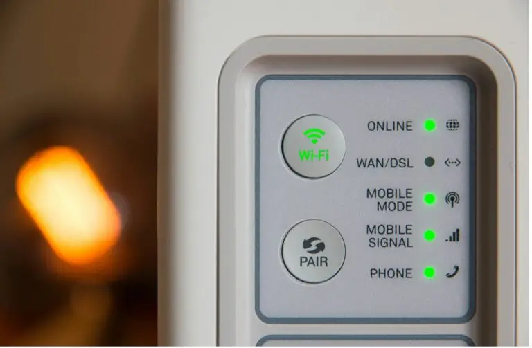 Billede af en internet router